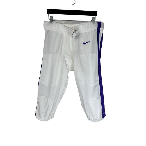 Nike Team White Purple Belted Stretch Football Pants Men’s Size Large NWT - Picture 1 of 7